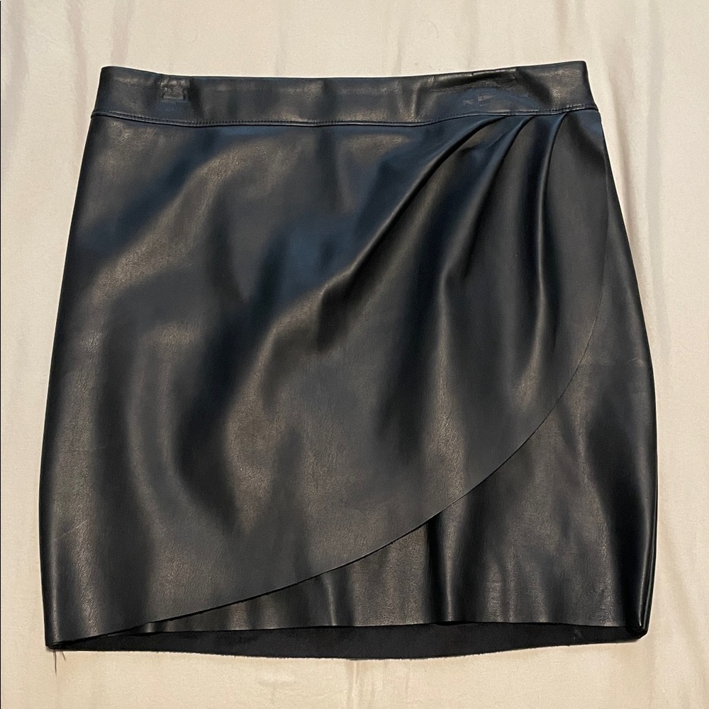 Express Black Faux Leather Mini Skirt